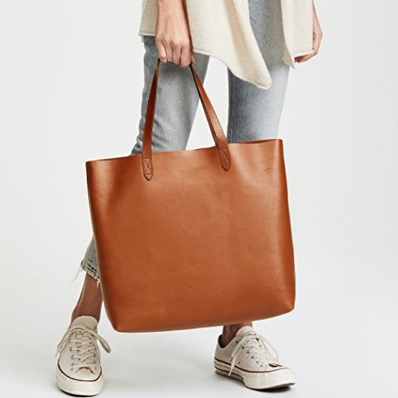 Madewell Transport Tote in English Saddle - Picture 2 of 9